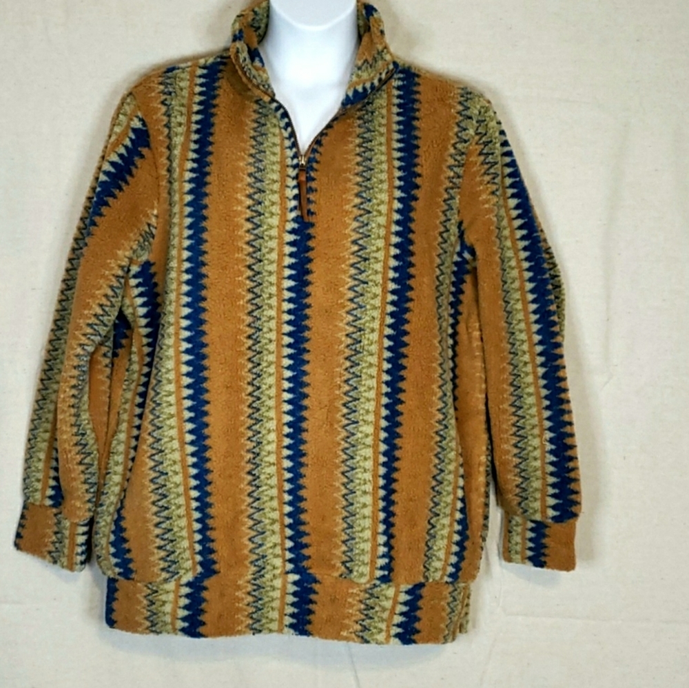 1/4 Zip Pullover Striped sweater